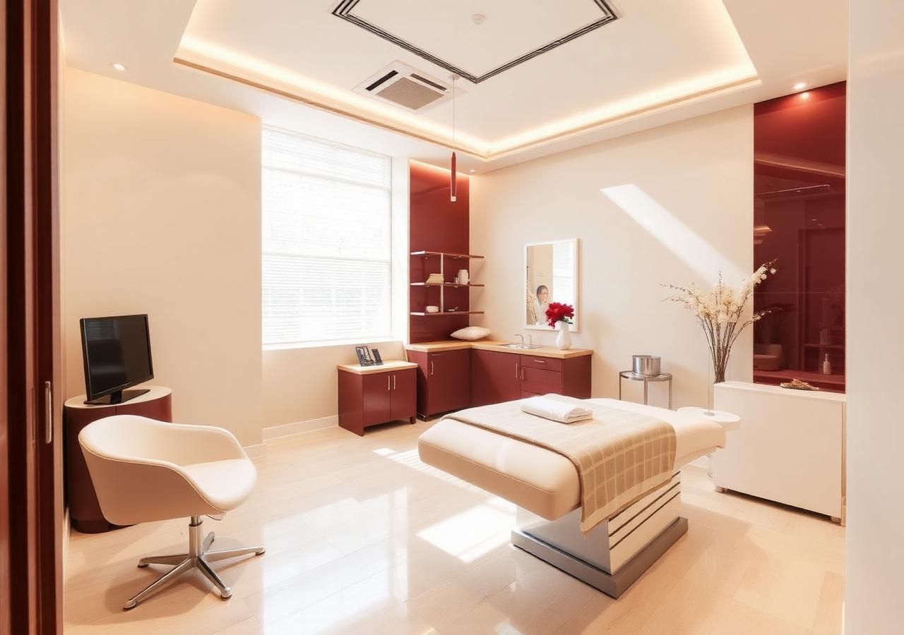 Modern interior of Upkey Aesthetics treatment room